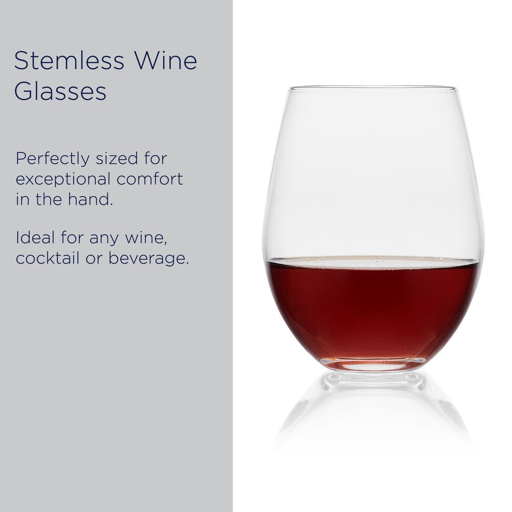 Samantha Set of 4 Stemless Wine Glasses
