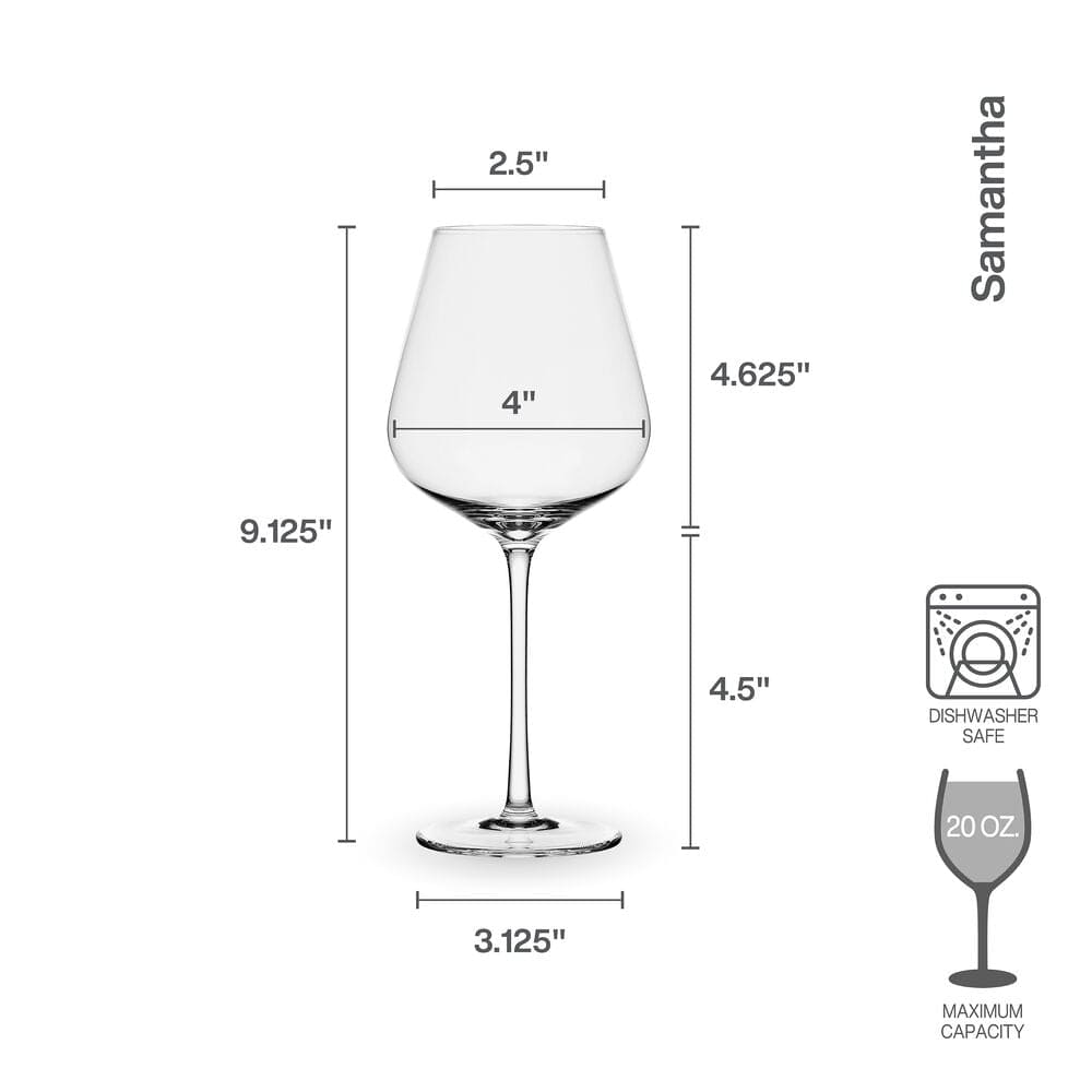 Samantha Set of 4 White Wine Glasses