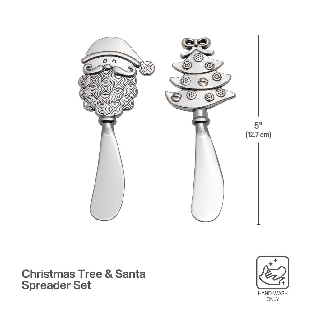 Santa and Christmas Tree 2 Piece Spreader Set