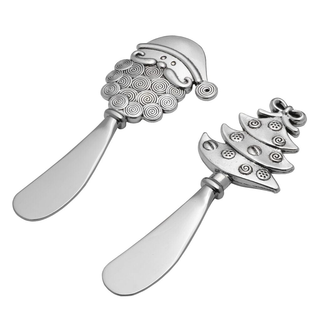 Santa and Christmas Tree 2 Piece Spreader Set