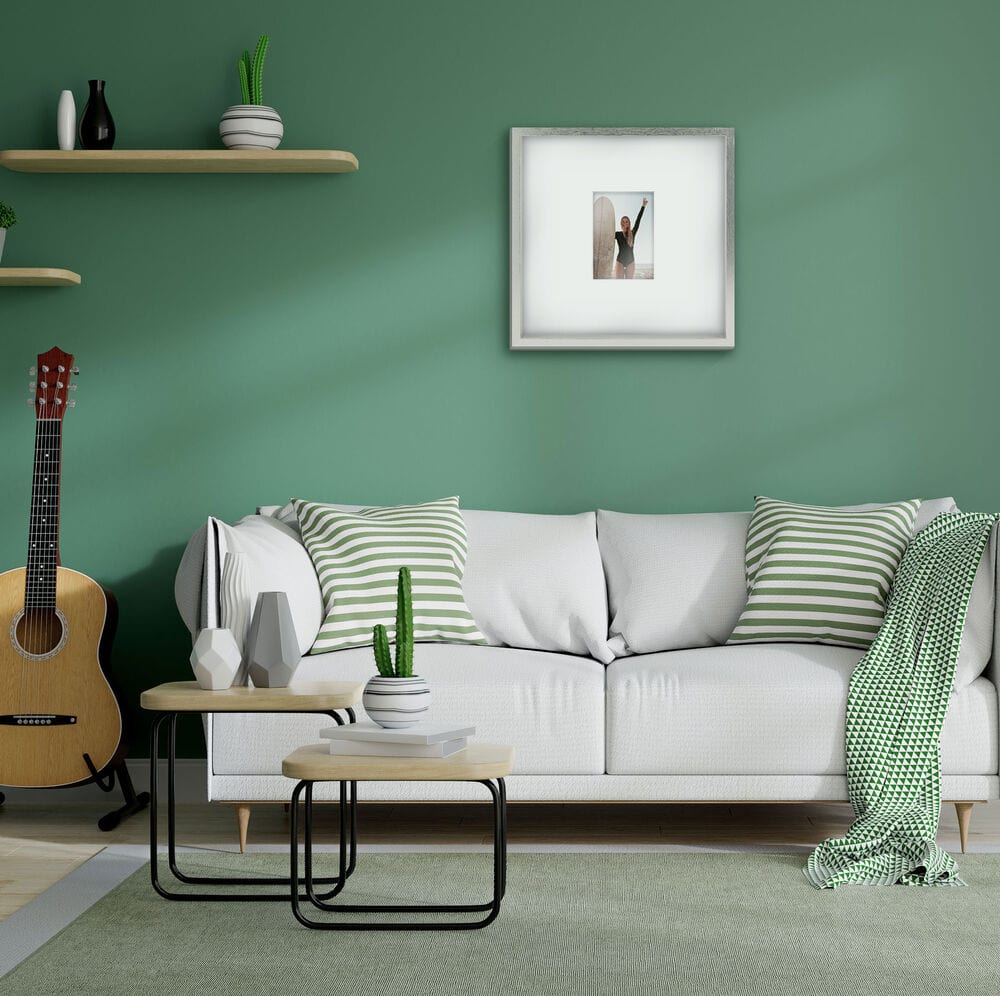 Silver 16 x 16 Gallery Frame, Matted to 5 x 7