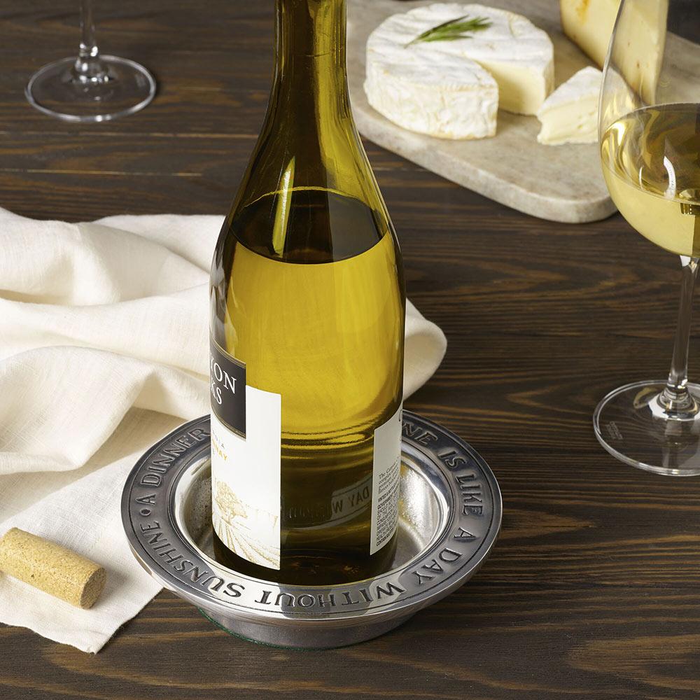 A Dinner Without Wine Bottle Coaster