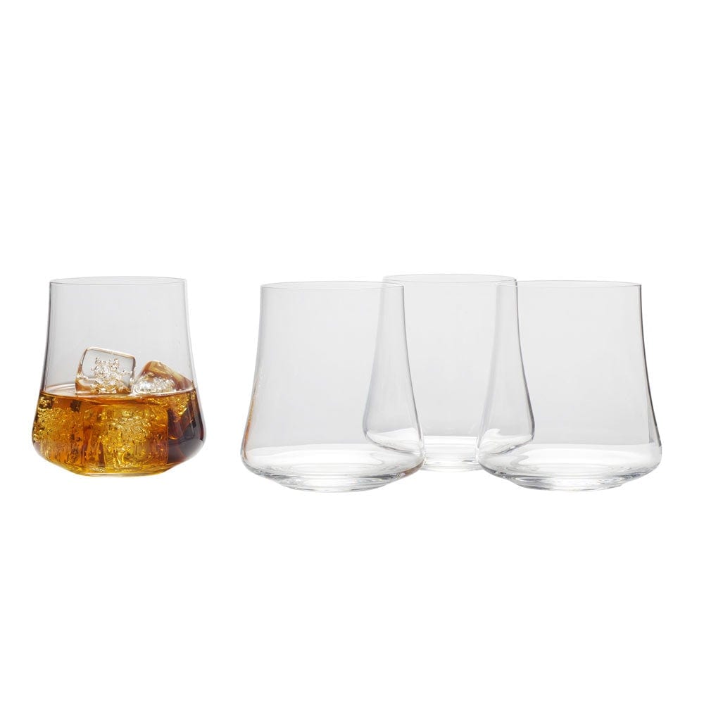 Aline Set of 4 Double Old Fashioned Whiskey Glasses