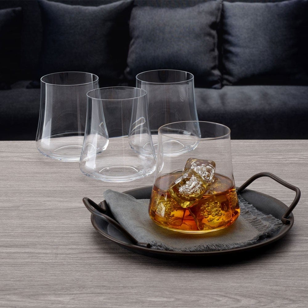 Aline Set of 4 Double Old Fashioned Whiskey Glasses
