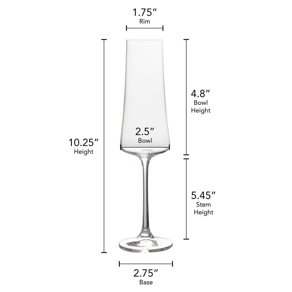 Aline Set of 4 Flute Glasses
