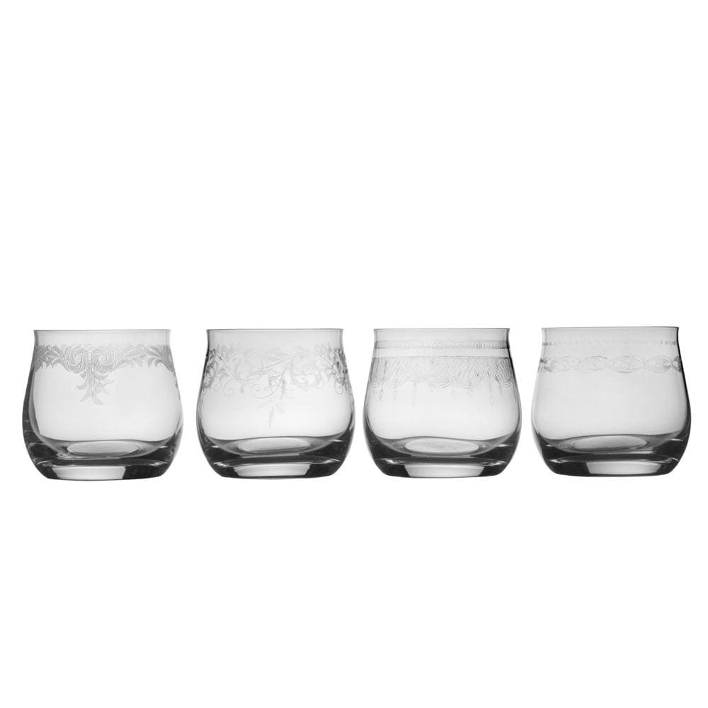 Amelia Set of 4 Double Old Fashioned Glasses Mikasa