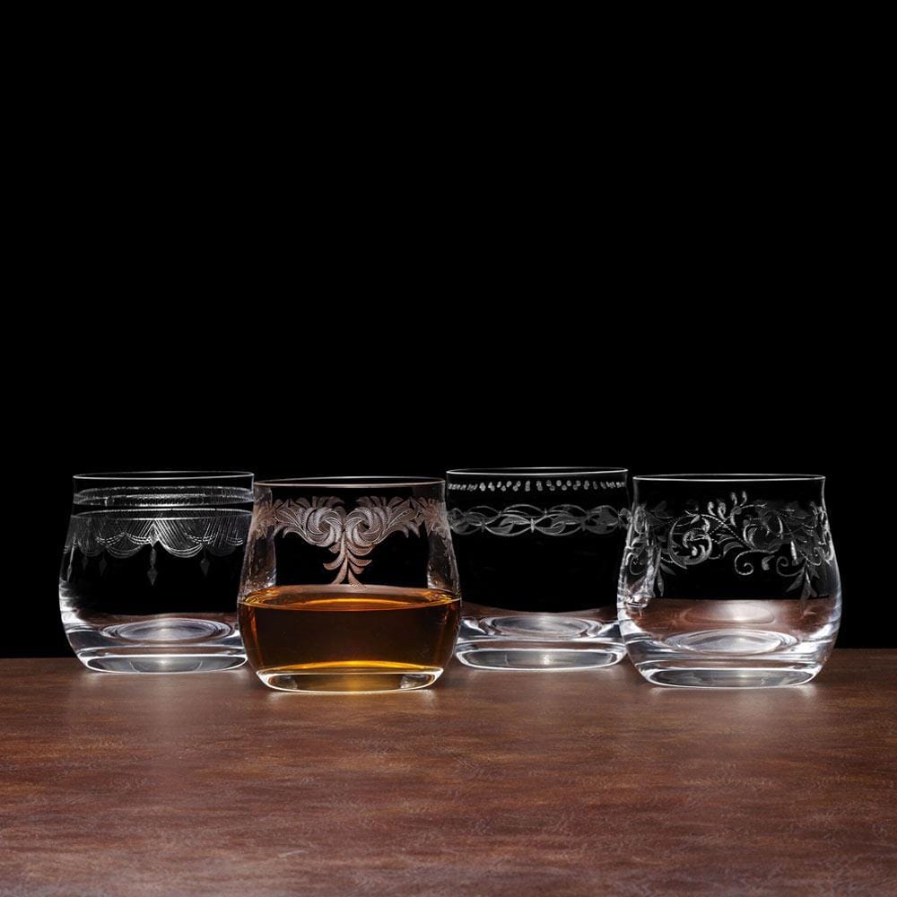 Amelia Set of 4 Double Old Fashioned Glasses Mikasa
