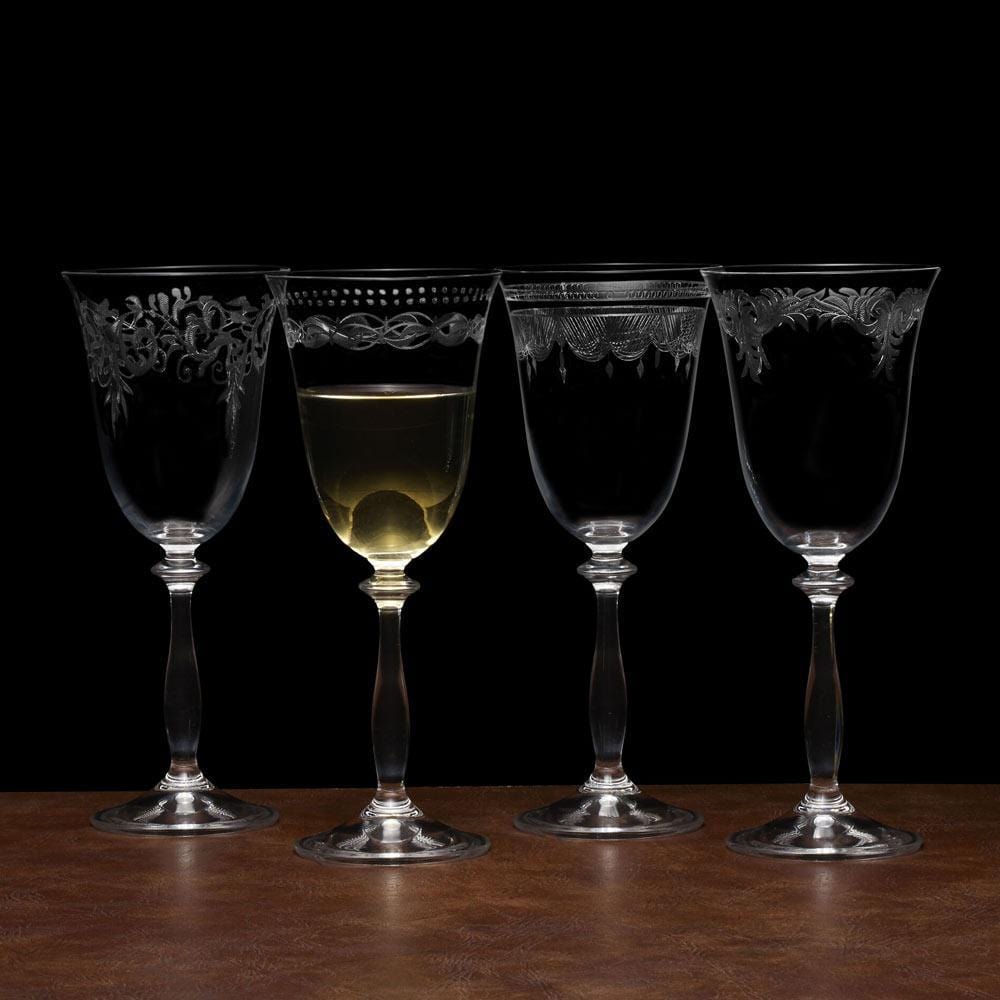 Amelia Set of 4 White Wine Glasses Mikasa