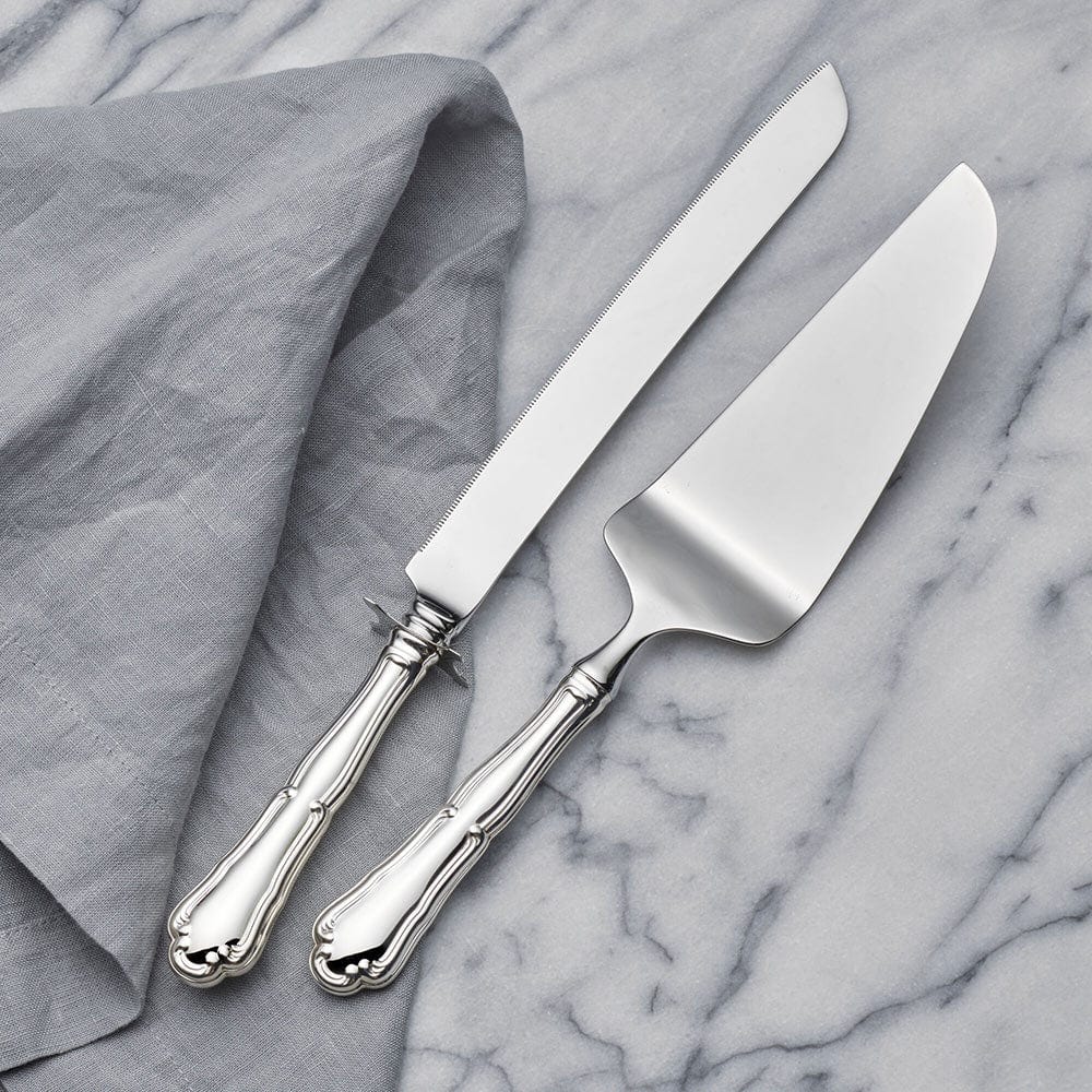Barocco Sterling Wedding Cake Knife and Server Set