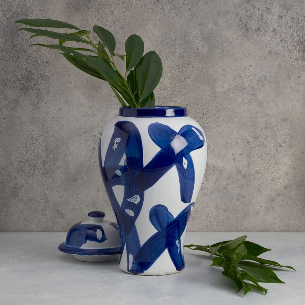 Paint Stroke Decorative Canister Vase