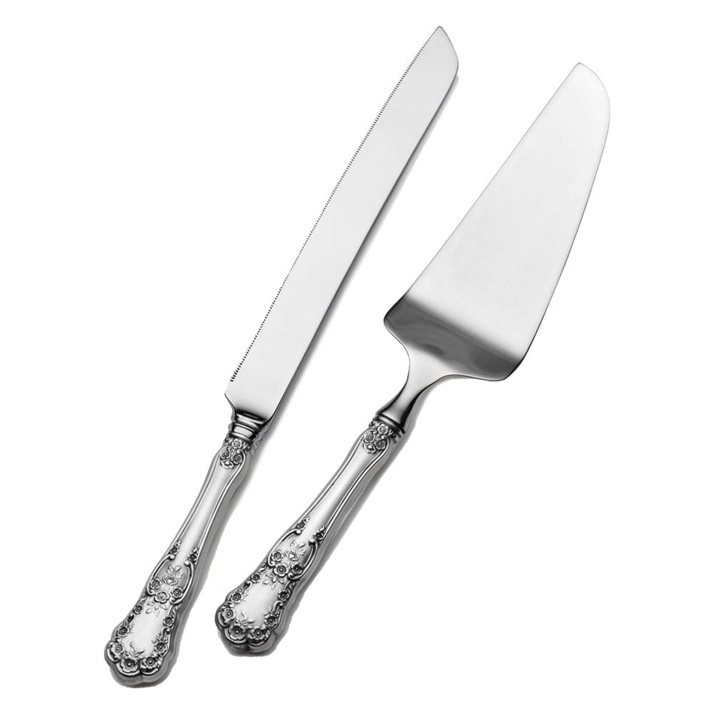 Buttercup Sterling Wedding Cake Knife and Server Set