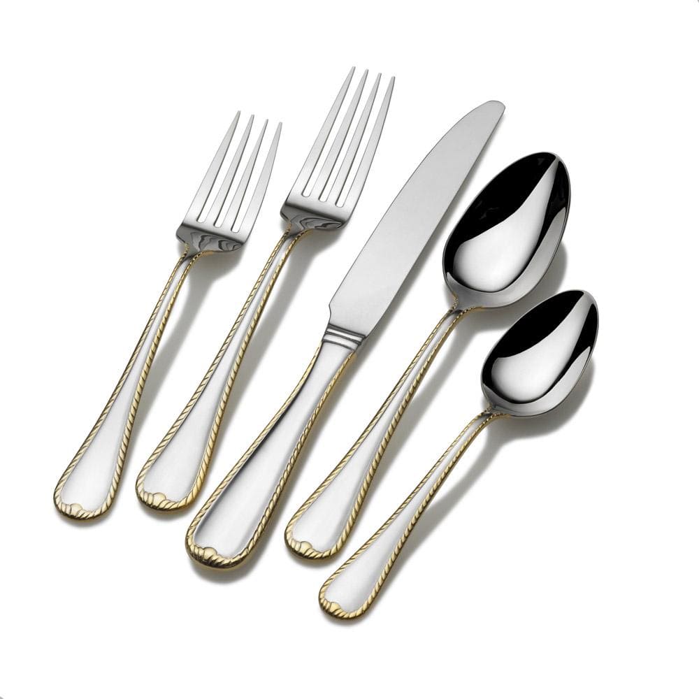 Cameo Gold 65 Piece Flatware Set, Service for 12 – Mikasa