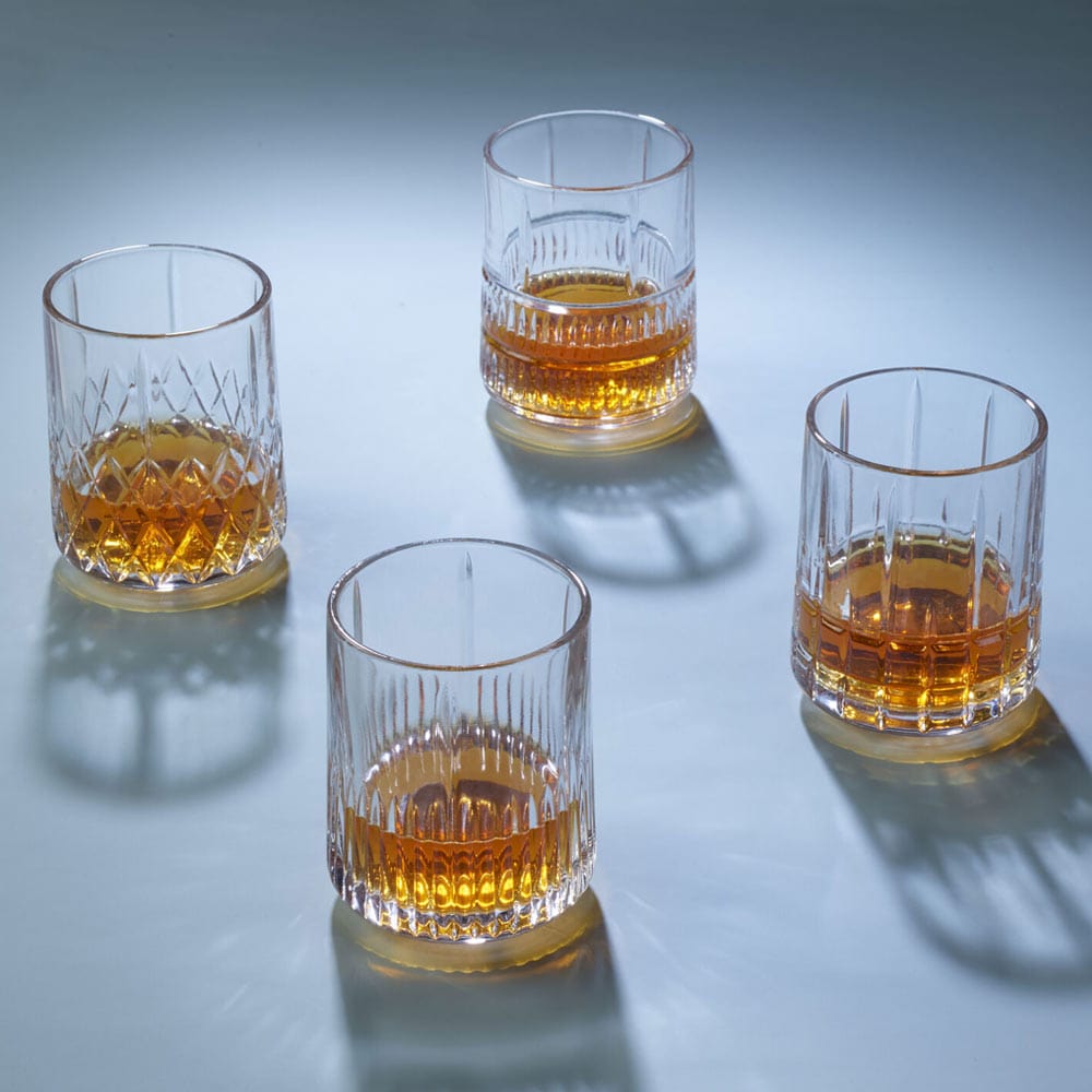 Carrick Set of 4 Double Old Fashioned Whiskey Glasses – Mikasa