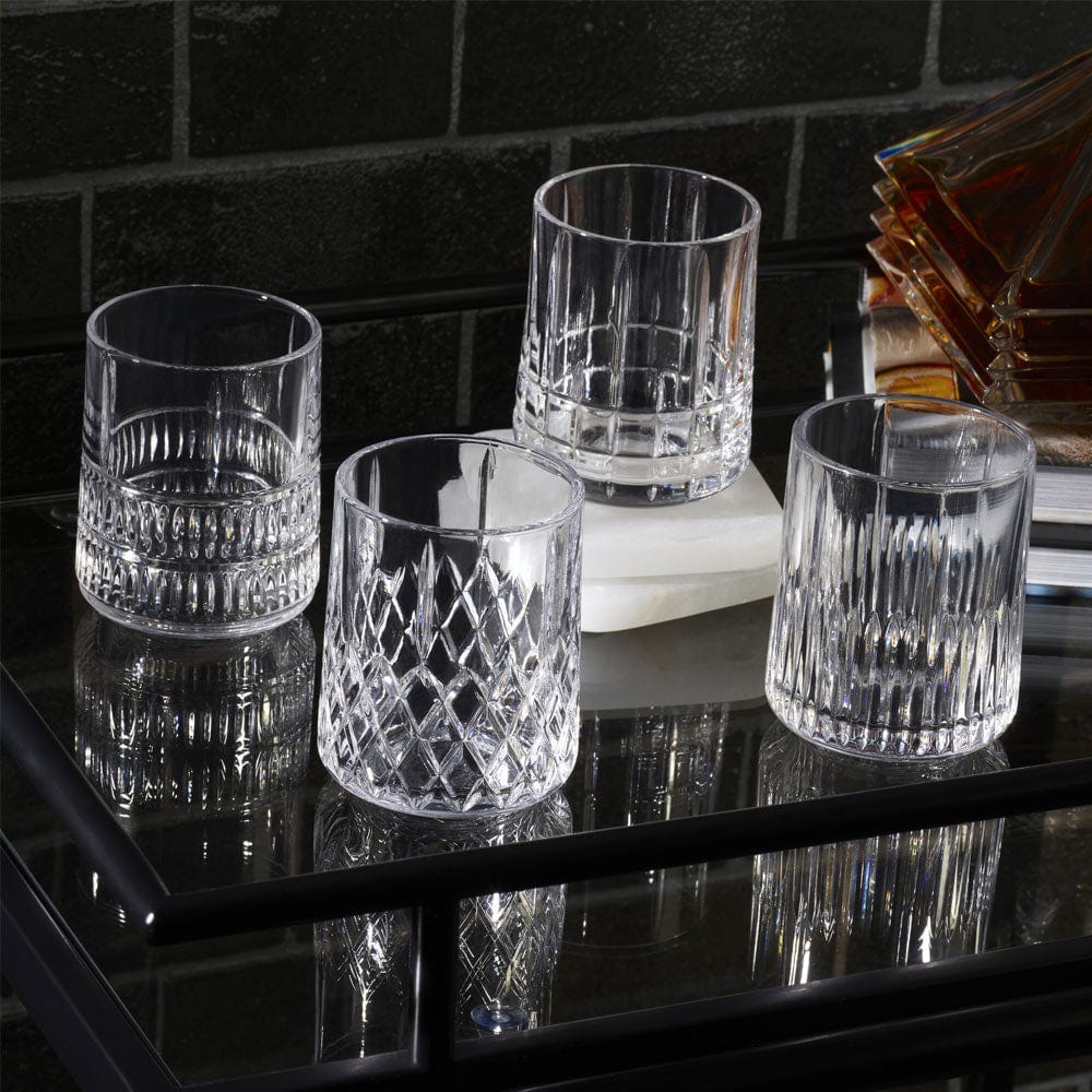 Carrick Set of 4 Double Old Fashioned Whiskey Glasses