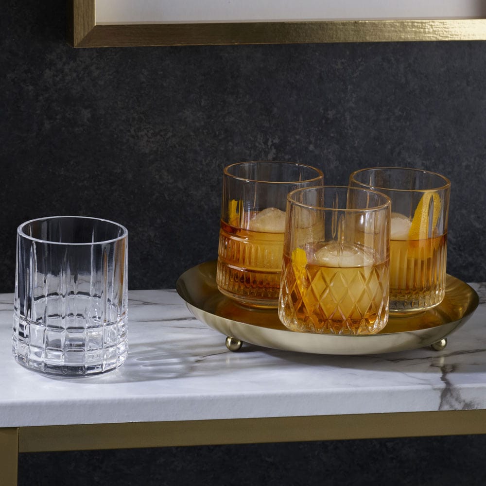 Carrick Set of 4 Double Old Fashioned Whiskey Glasses