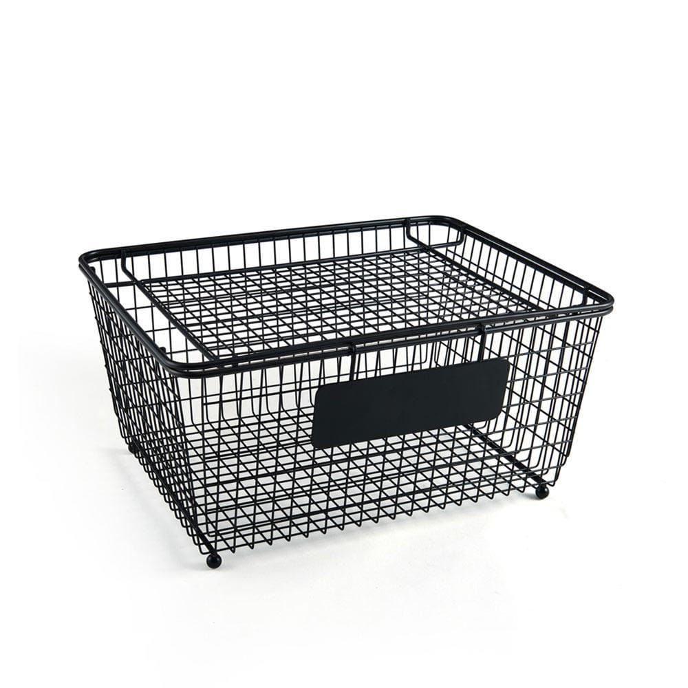 Chalkboard Stacking Storage Basket with Lid