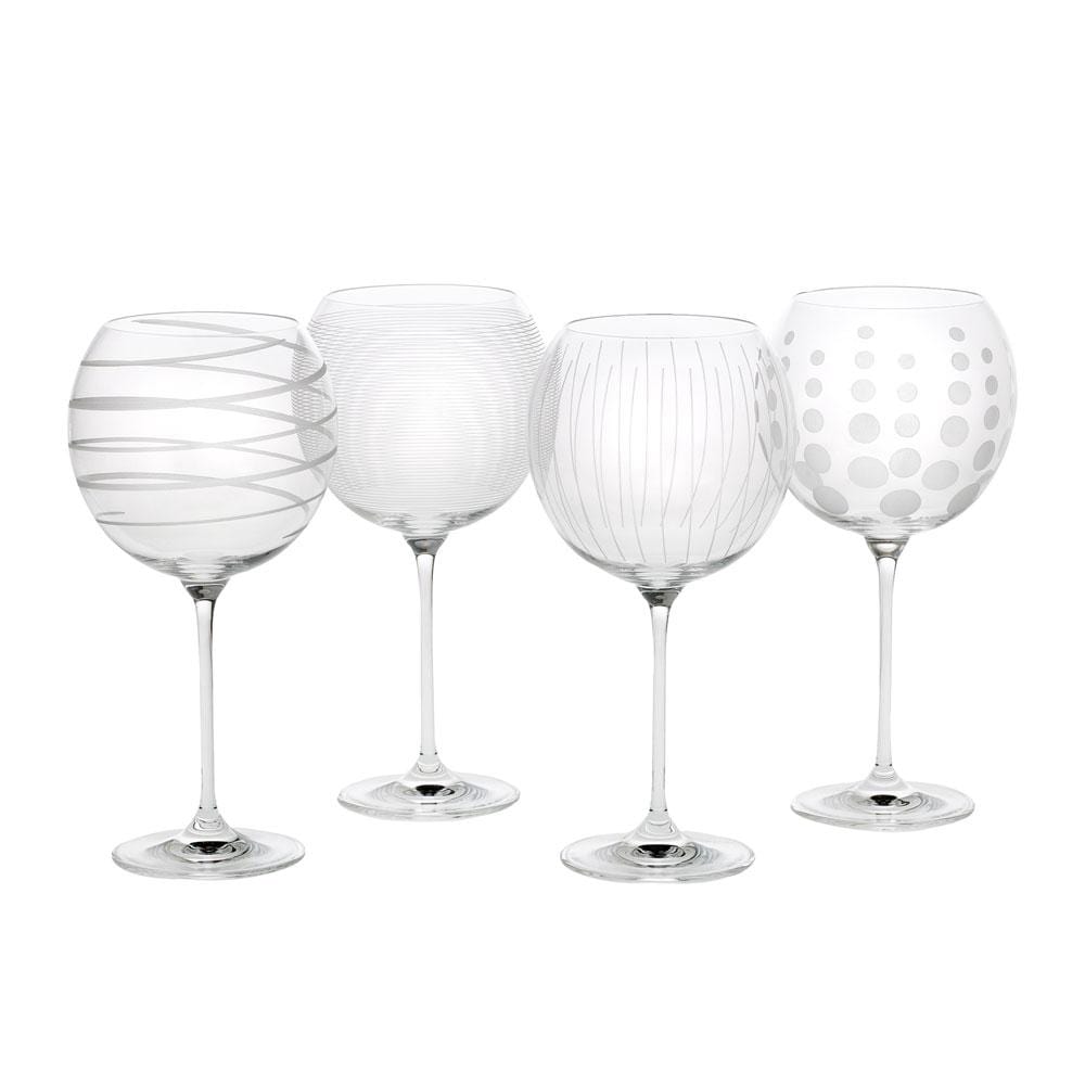 Mikasa Cheers Set of 4 Stemless Martini Glass, 8-Ounce, Clear 