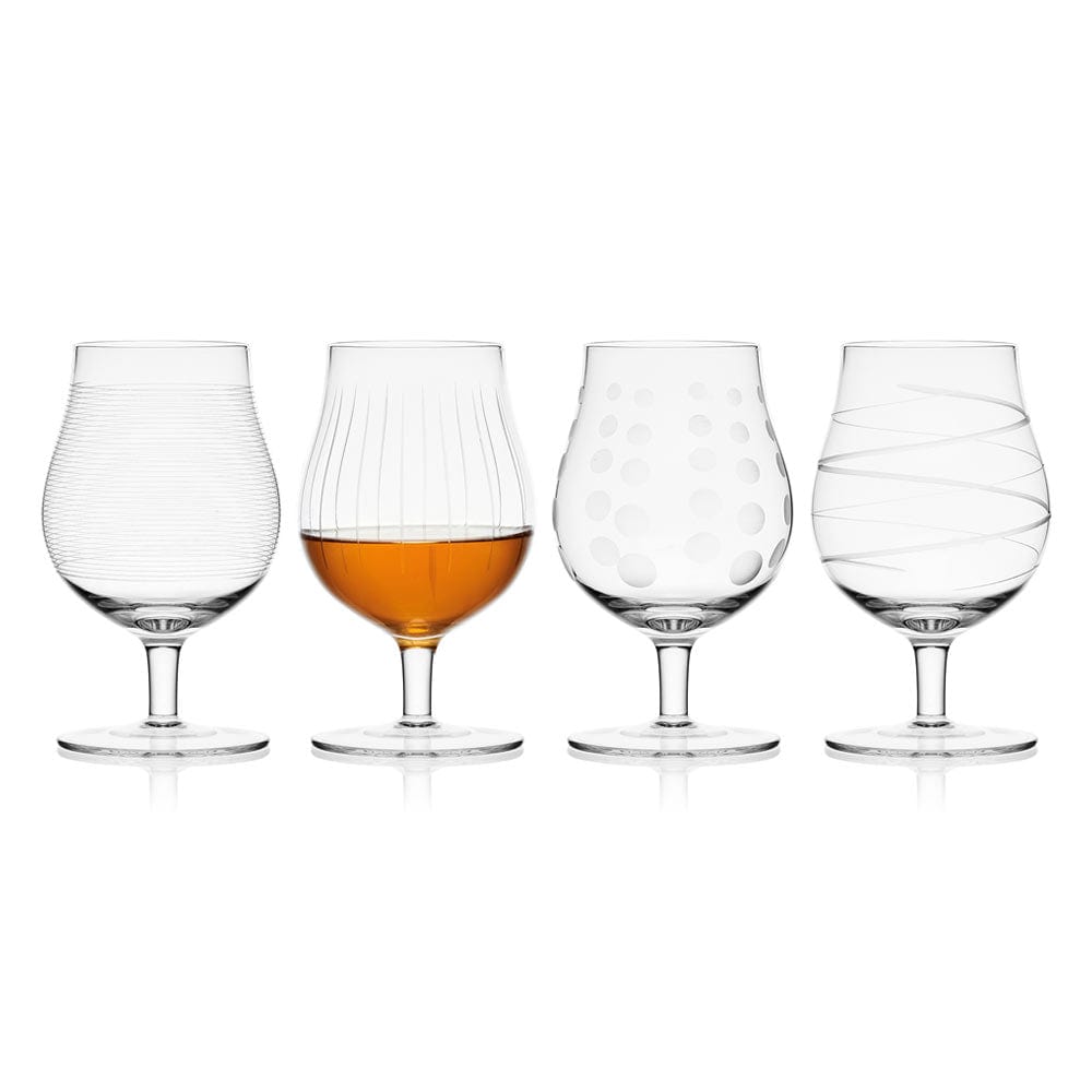 Mikasa Cheers Belgian Beer Glasses, 18 ounce, Set of 4, Clear