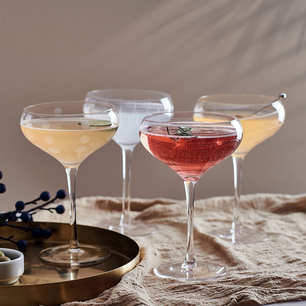 Cheers® Set of 4 Coupe Cocktail Glasses