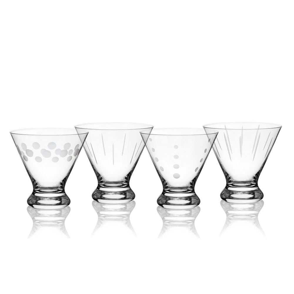 Mikasa, Silver Set of 4 Cheers Crystal Martini Cocktail Glasses,  Model:5159319