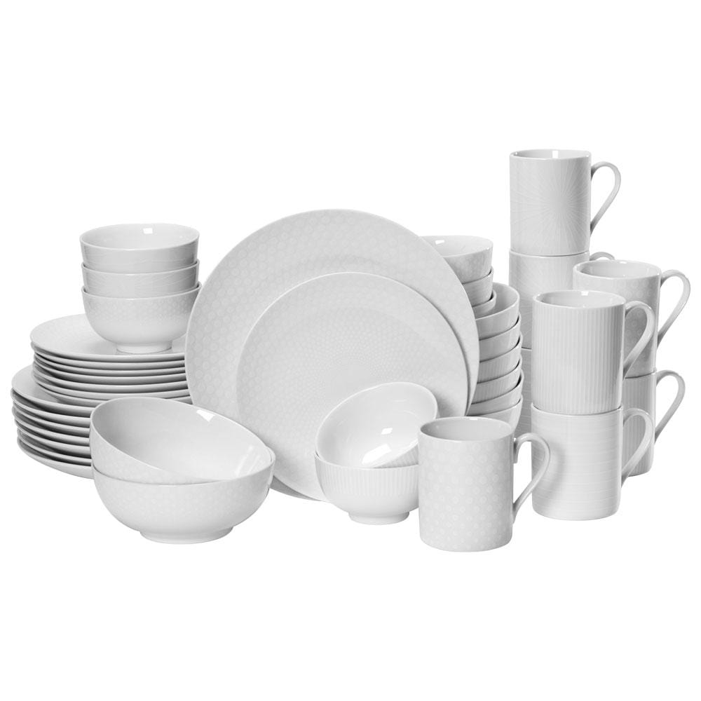 Cheers® White 40 Piece Dinnerware Set, Service for 8 – Mikasa