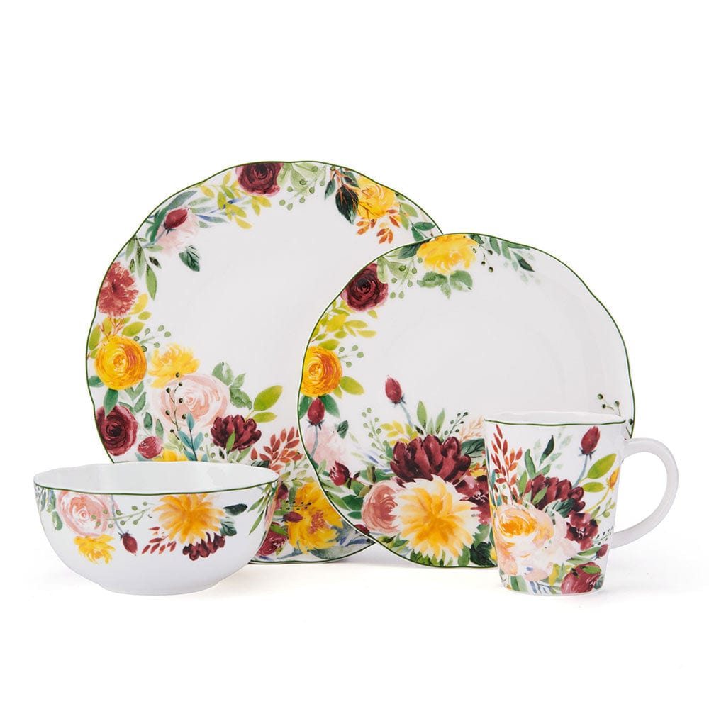Clara 16 Piece Dinnerware Set, Service for 4