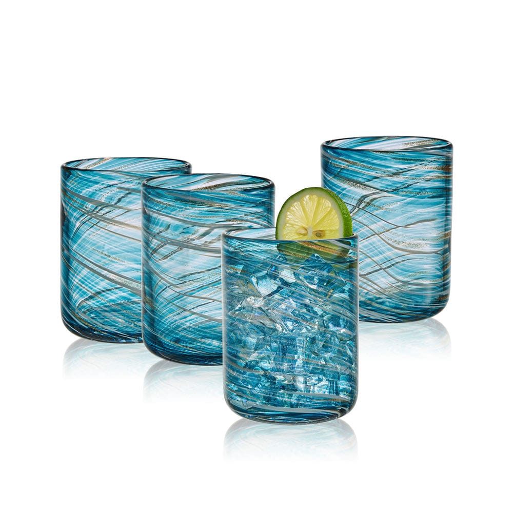 Color Swirl Set of 4 Double Old Fashioned Glasses – Mikasa