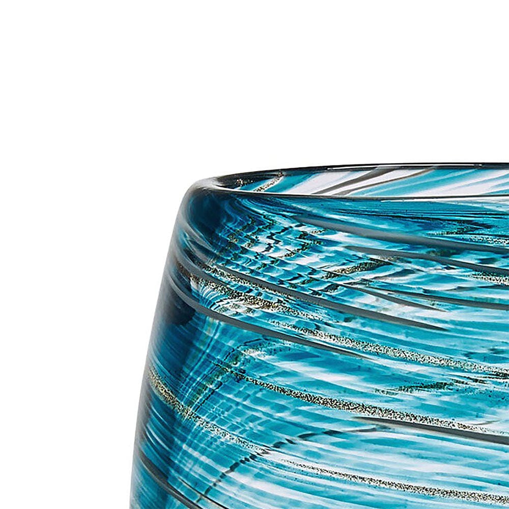 Color Swirl Set of 4 Stemless Wine Glasses