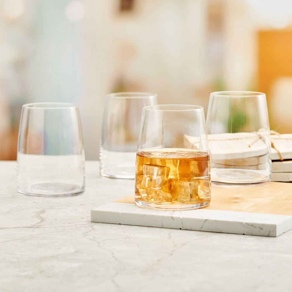 Cora Set of 4 Double Old Fashioned Whiskey Glasses