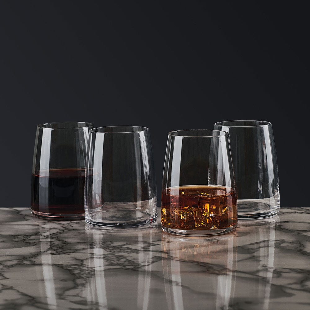 Cora Set of 4 Double Old Fashioned Whiskey Glasses