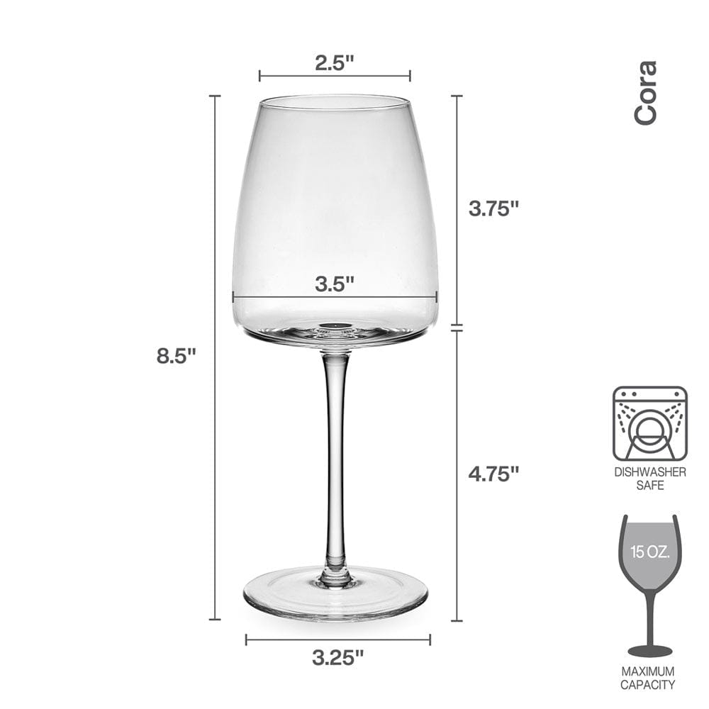 Cora Set of 4 Red Wine Glasses