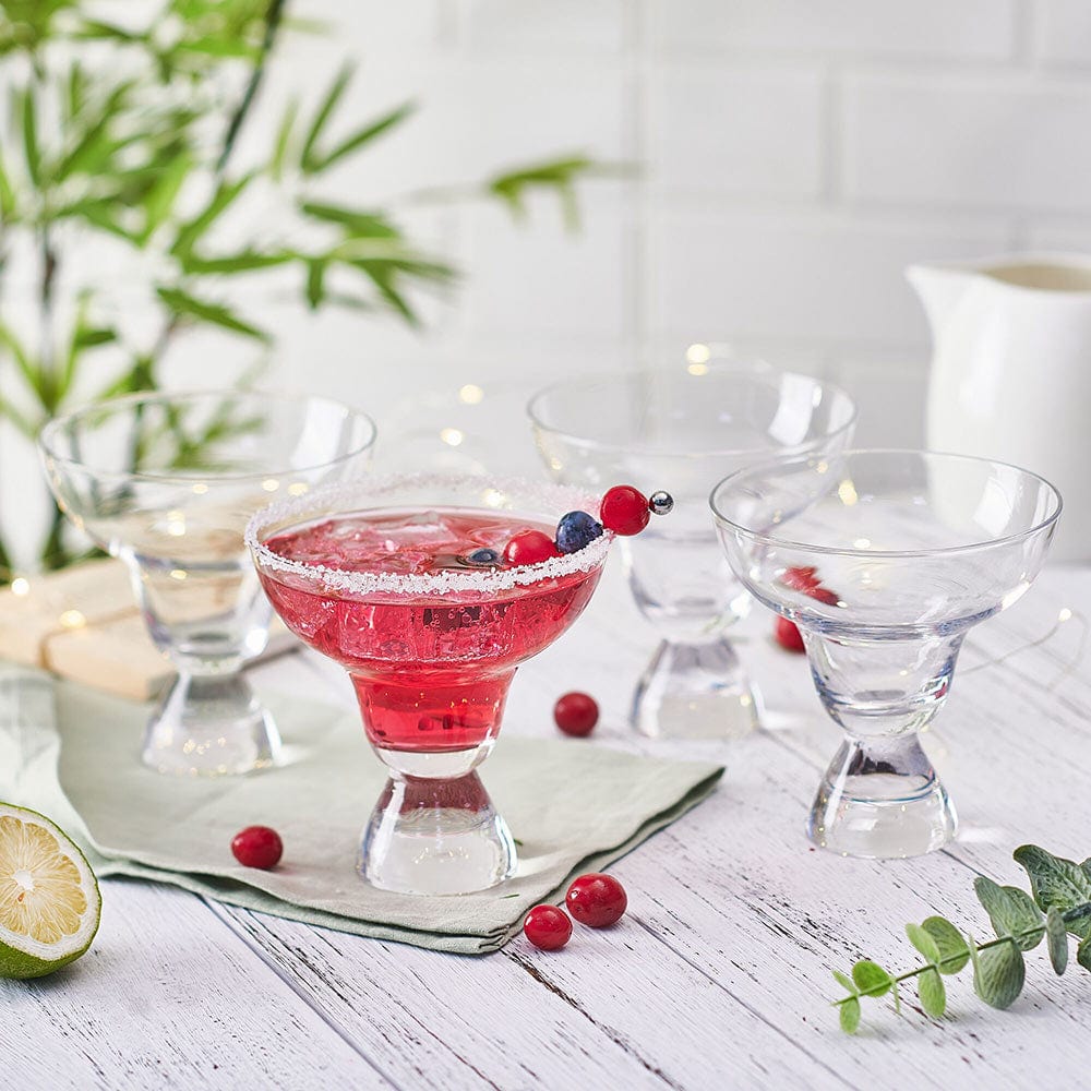 Craft Cocktail Set of 4 Stemless Margarita Glasses