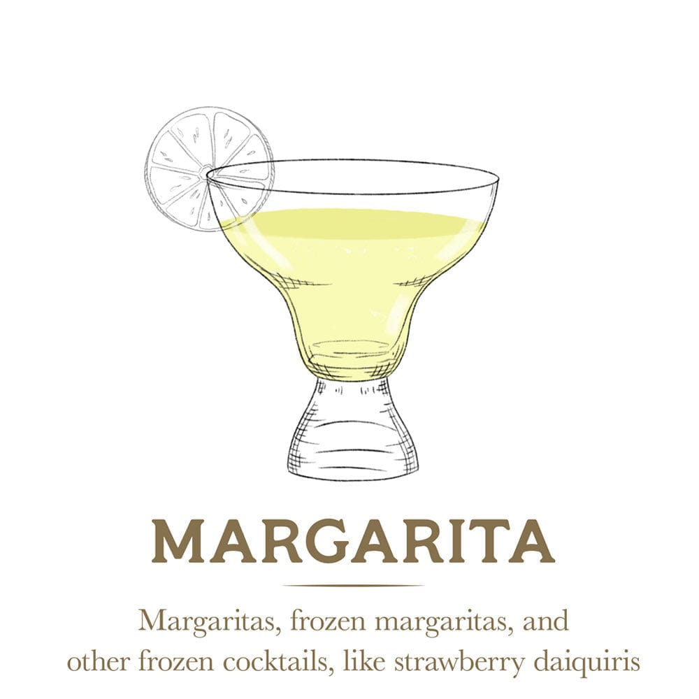 Craft Cocktail Set of 4 Stemless Margarita Glasses