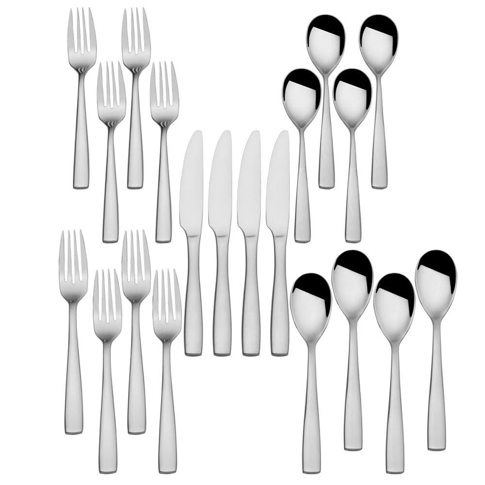 Delano Satin 20 Piece Flatware Set, Service for 4