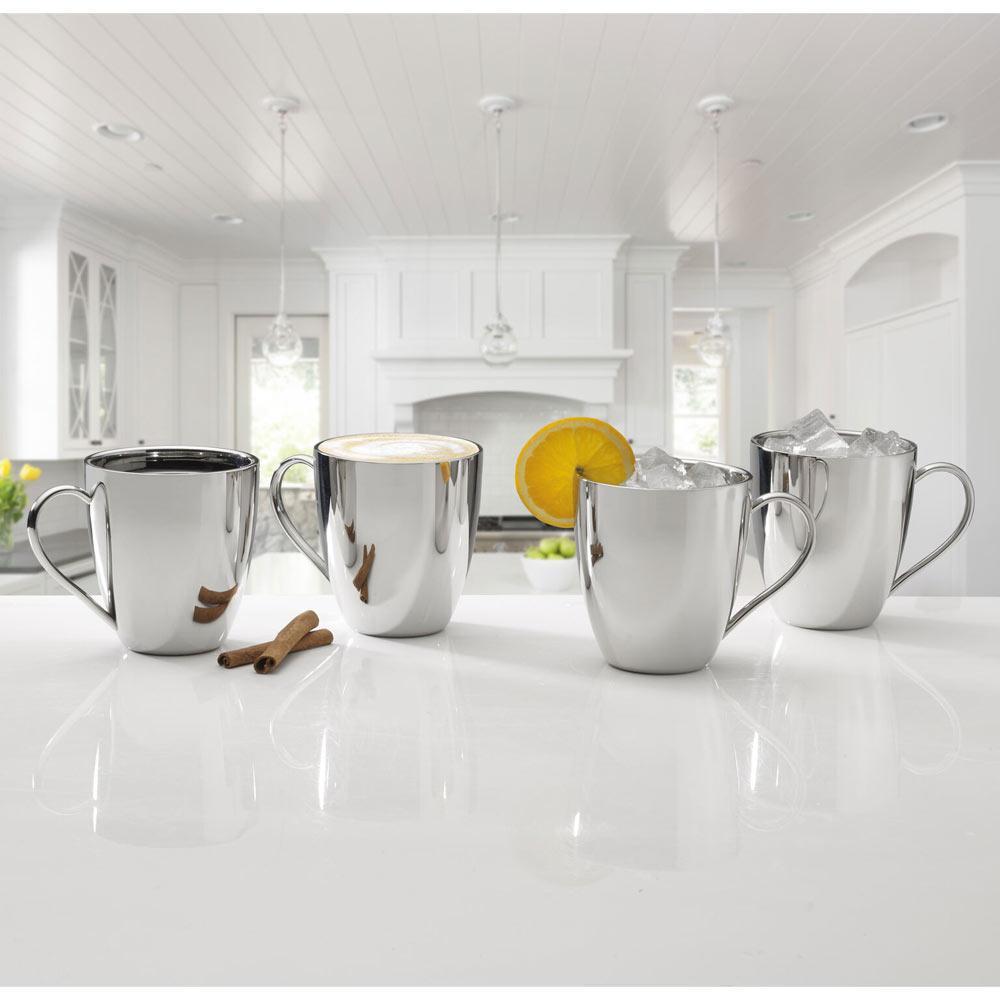 Double Wall Stainless Steel Set of 4 Mugs