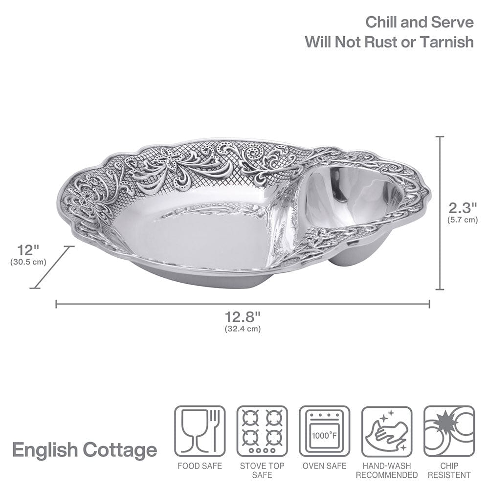 English Cottage Chip and Dip Serve Bowl