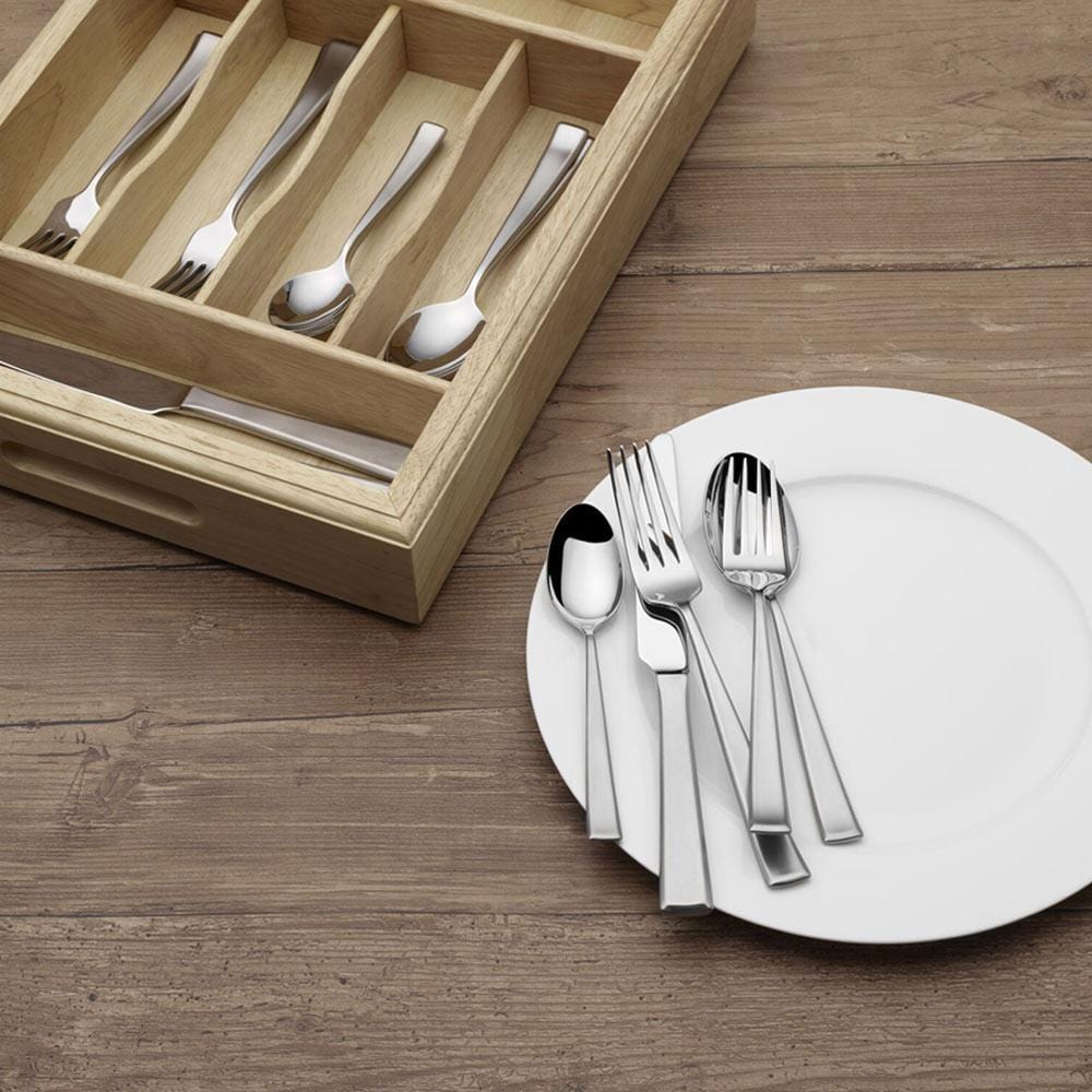 Essex Satin 65 Piece Flatware Set, Service for 12