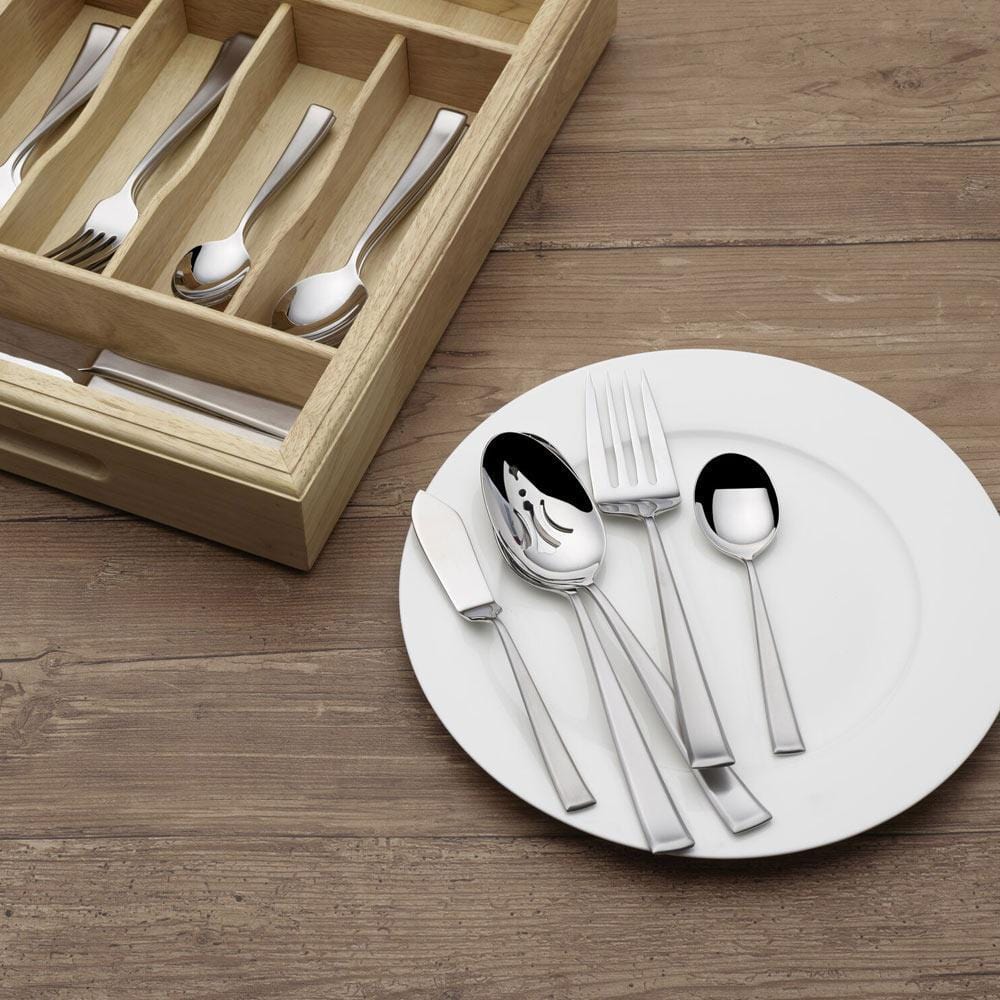 Essex Satin 65 Piece Flatware Set, Service for 12