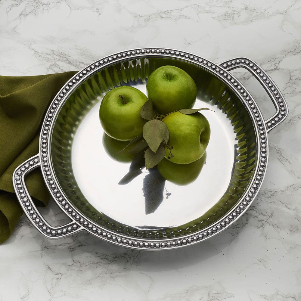 Flutes & Pearls Low Handled Tray
