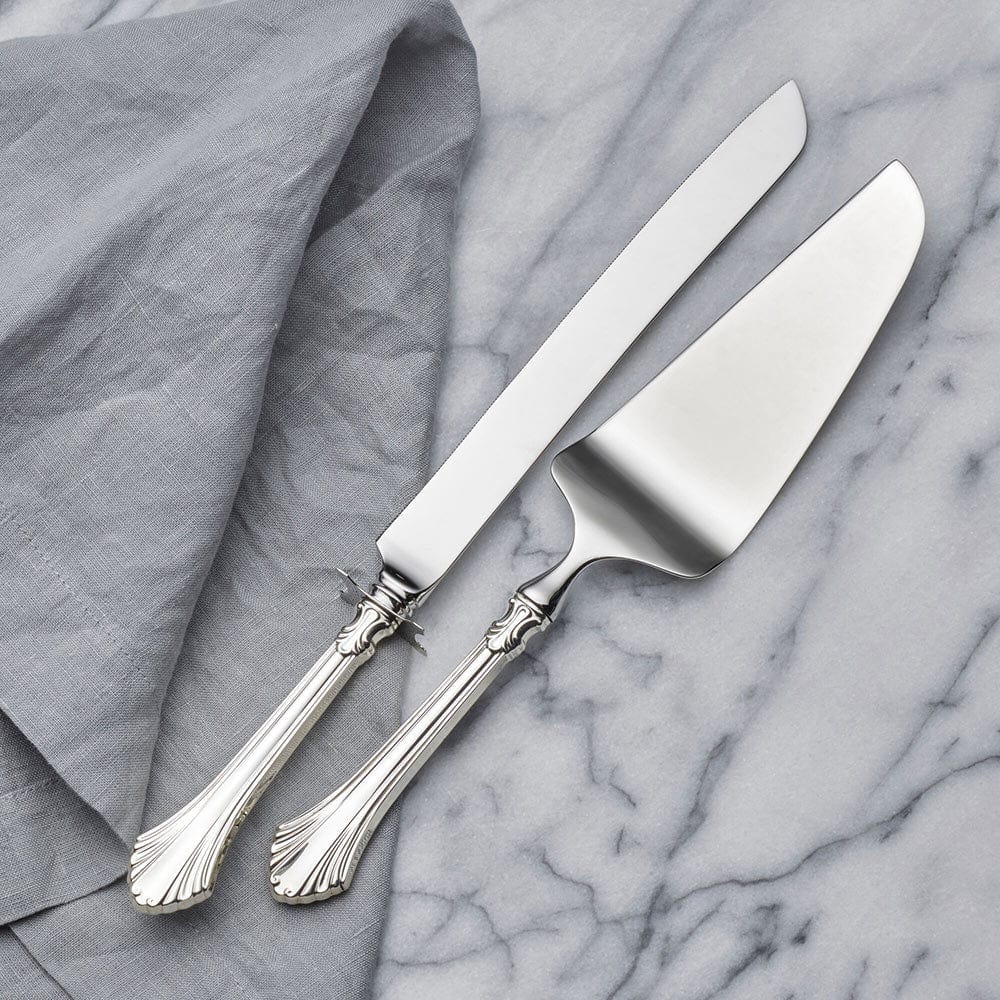 French Regency Sterling Wedding Cake Knife and Server Set