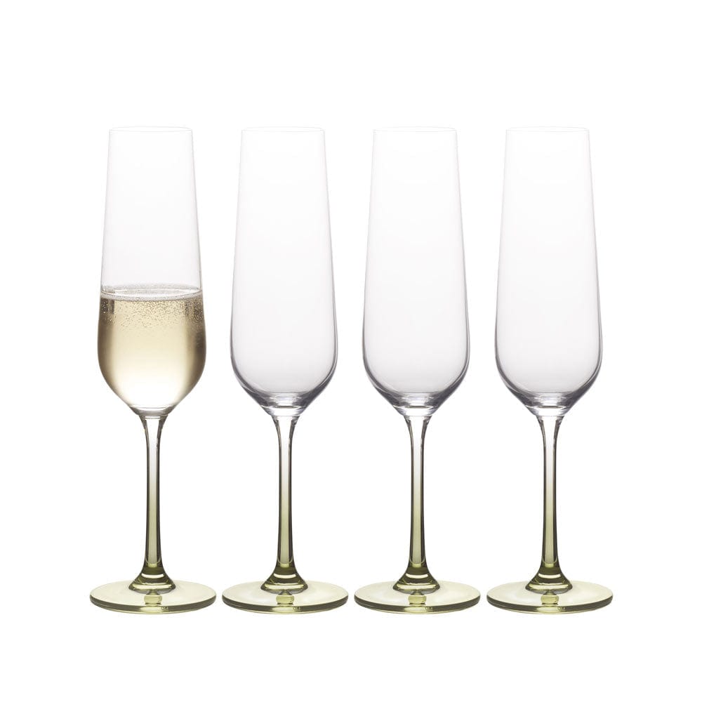 Gianna Ombre Sage Set of 4 Flute Glasses