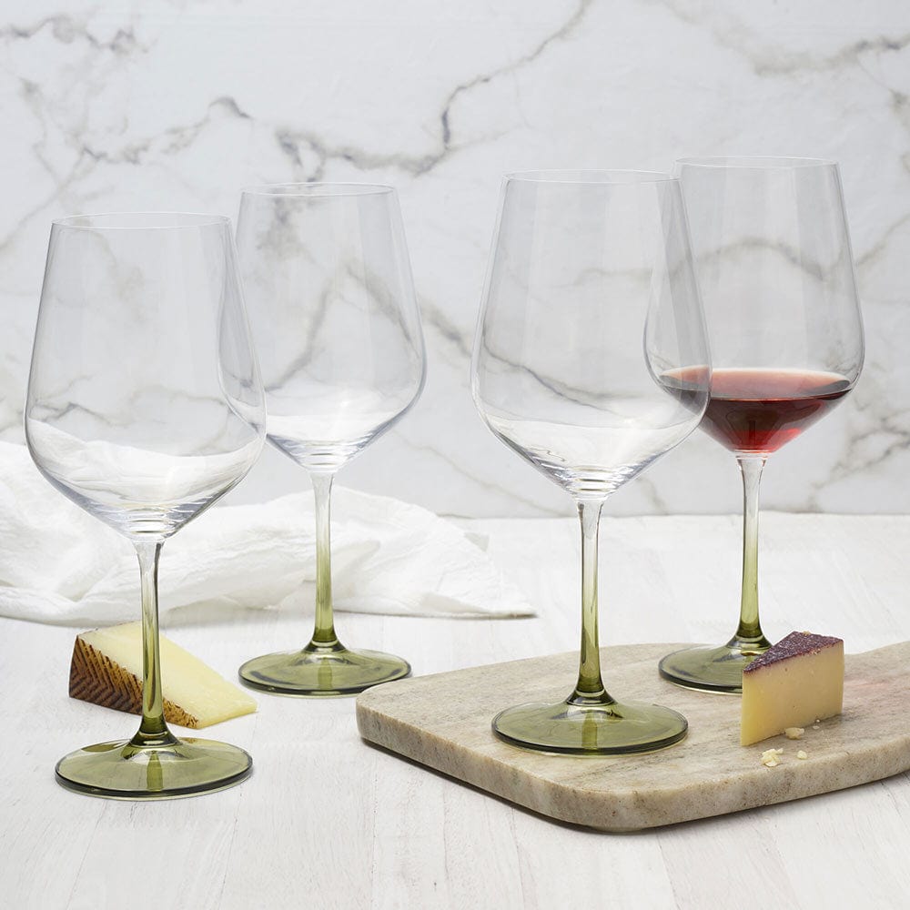Gianna Ombre Sage Set of 4 Red Wine Glasses