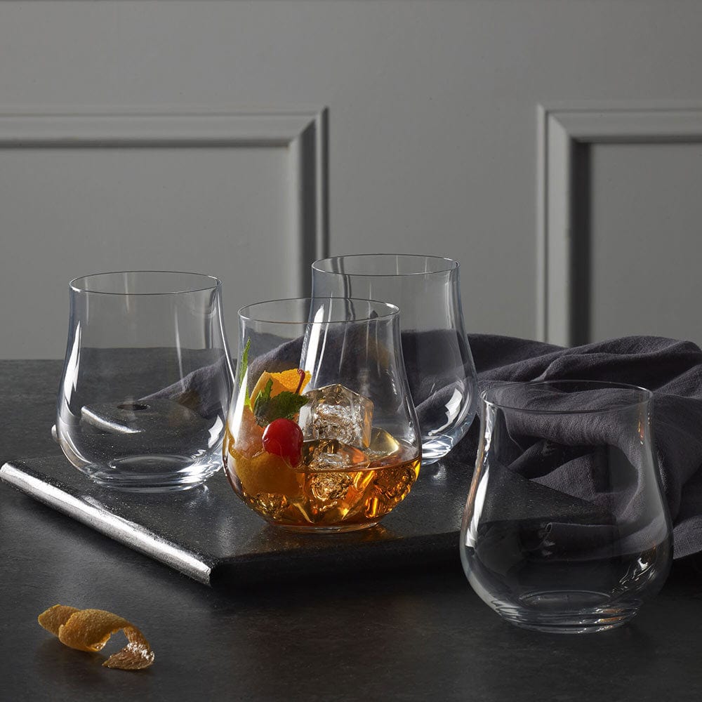Grace Set of 4 Double Old Fashioned Whiskey Glasses