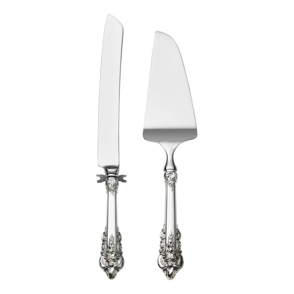 Grande Baroque Sterling Wedding Cake Knife and Server Set
