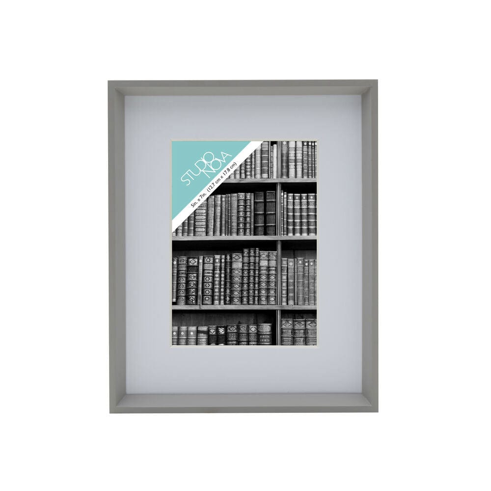 Gray 8 x 10 Gallery Frame, Matted to 5 x 7