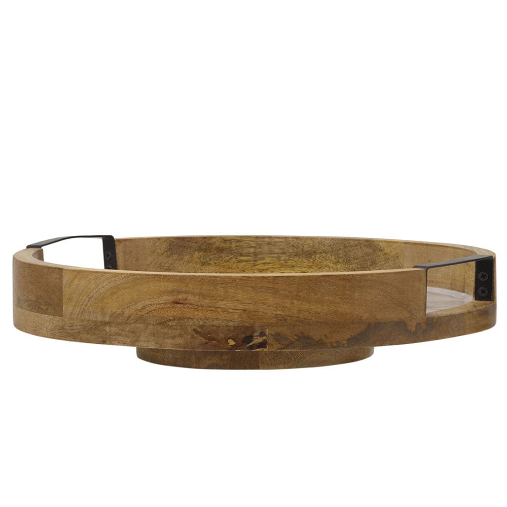 Gray Marble Lazy Susan Serve Tray