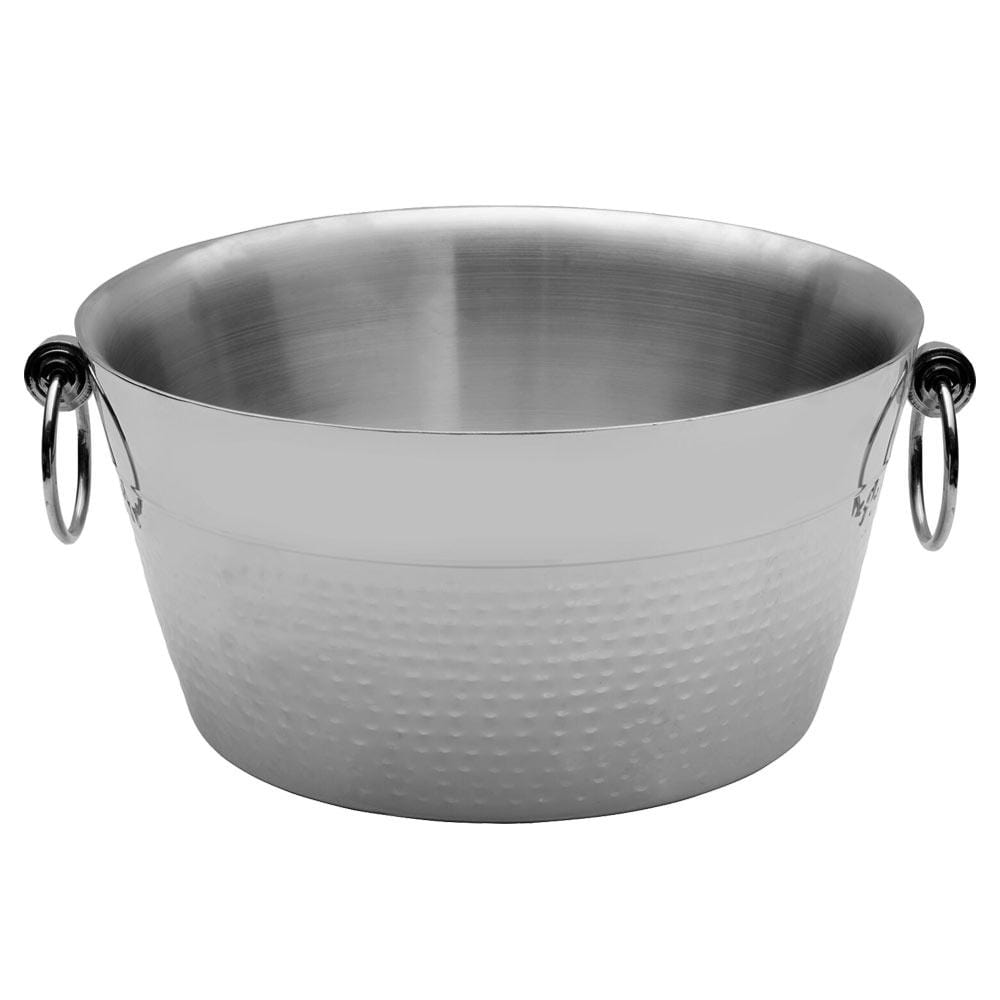 Hammered and Polished Beverage Tub, 12 Quart