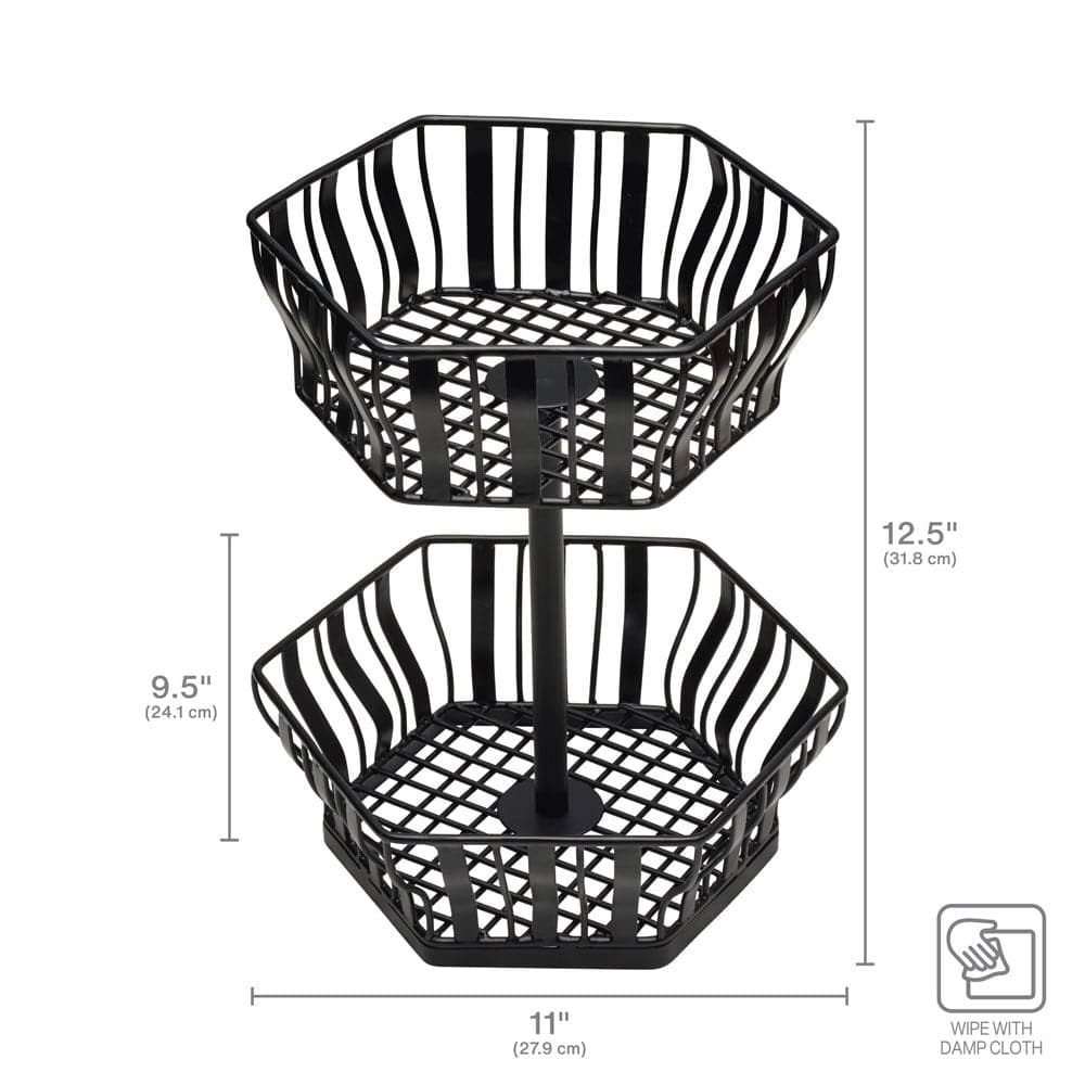 Hex 2 Tier Storage Basket