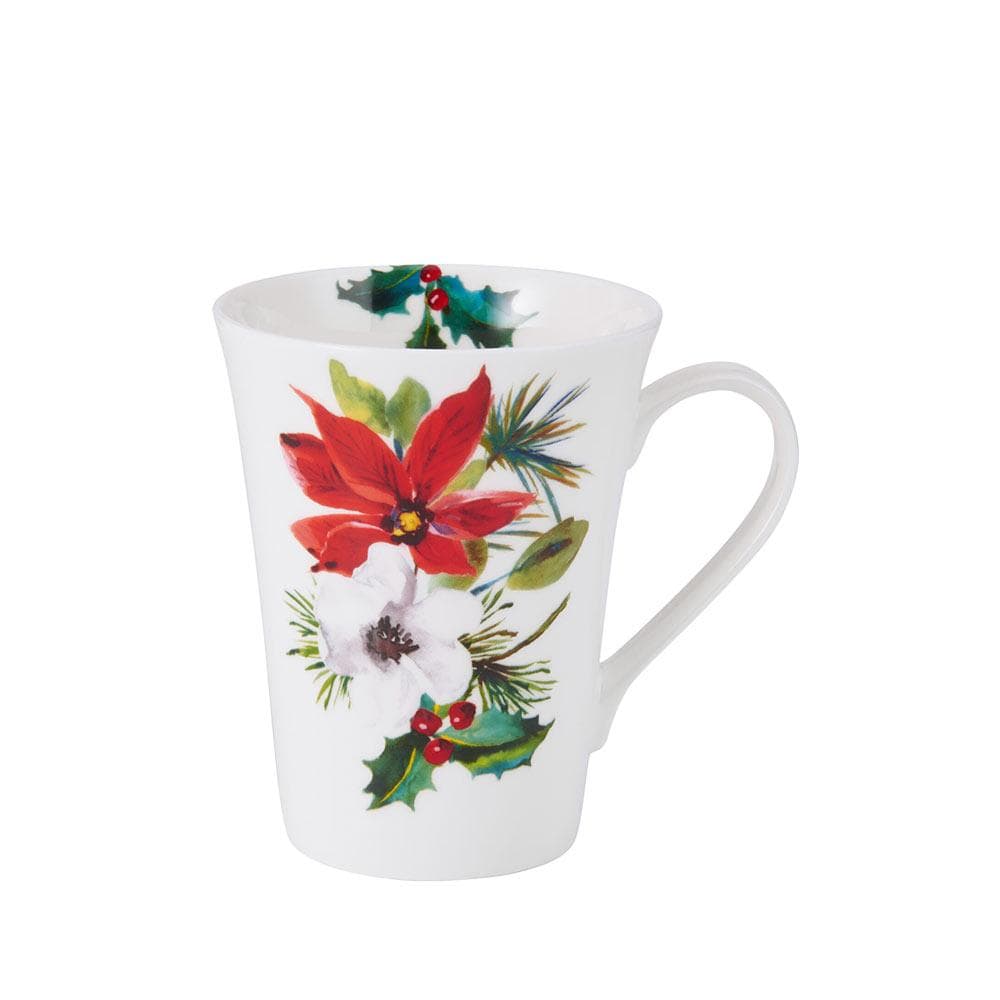 Hope Joy Poinsettia 16 Piece Dinnerware Set, Service for 4