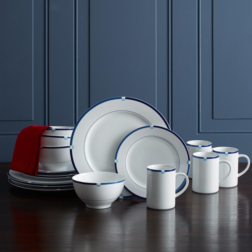 Jet Set Blue Dinnerware Set Mikasa